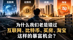 某社群付费文章:为什么我们老是错过互联网、比特币、买房、淘宝这样的暴富机会?-第一资源库