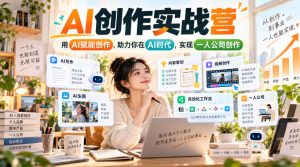 AI创作实战营，用AI赋能创作，助力你在AI时代，实现一人公司创作-第一资源库