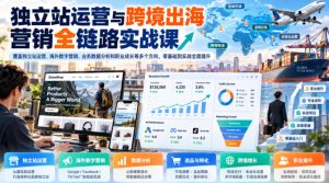 独立站运营与跨境出海营销全链路实战课,覆盖独立站运营、海外数字营销、业务数据分析和职业成长等多个方向,零基础到实战全面提升-第一资源库