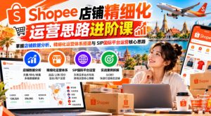 Shopee店铺精细化运营思路进阶课,掌握店铺数据分析、精细化运营体系搭建与SIP国际平台运营核心思路-第一资源库