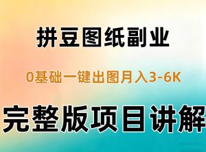 AI拼豆图纸副业,0基础AI一键出图,零库存零发货,1部手机月入3k+详细拆解-第一资源库