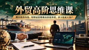 外贸高阶思维课，跳出低价内卷，用销冠思维做高价值外贸，拿下优质大客户-第一资源库