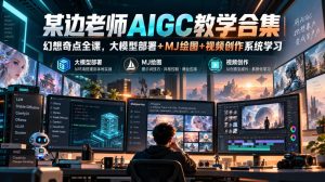 某边老师AIGC教学合集｜幻想奇点全课，大模型部署+MJ绘图+视频创作系统学习-第一资源库