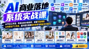 【无水印】AI商业落地系统实战课，从节点工作流、导演台到分镜创作，掌握可复用的AI内容生产工作流，提升图文视频制作效率与商业交付能力-第一资源库