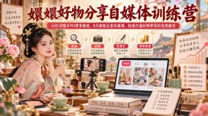 嬛嬛好物分享自媒体训练营|小红书随手PO带货教程,8月新版全套实操课,快速打通好物带货的变现路径-第一资源库