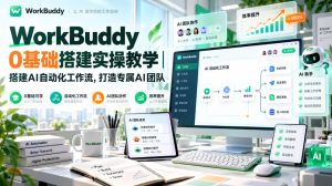 WorkBuddy 0基础搭建实操教学|搭建AI自动化工作流,打造专属AI团队-第一资源库