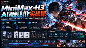 MiniMax-H3 AI视频创作实战课,掌握AI短剧、高燃打斗动画、人物表演、8-12G低显存优化与全自动视频生成工作流-第一资源库