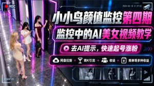 小小鸟颜值监控第四期，监控中的AI美女视频教学，去AI提示，快速起号涨粉，网盘拉新+商K引流+收徒+商单等多种收益-第一资源库